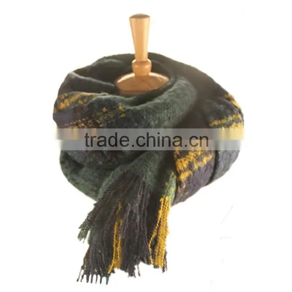 Fashionable Checked Tartan Plaid Scarf With Tassel photo-2