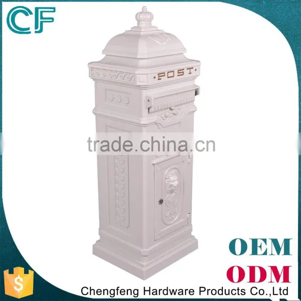 The Most Popular Style In Europe Crown Ornament Cast Aluminum Fence Outside Vintage Letter Box Mailbox For Sale From China photo-6