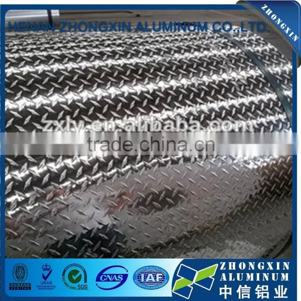 1000 Series Embossed Diamond Pattern Checkered Aluminum Sheet photo-3