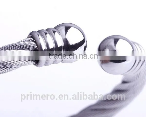 NEW Design Silver With 18K Gold Cable Cuff Bangles Classics Bracelet photo-6