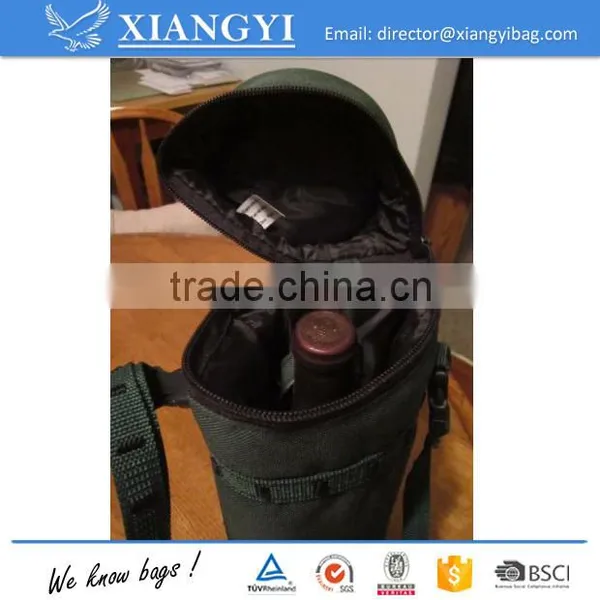 PICNIC TIME INSULATED WINE BOTTLE BAG SINGLE GREEN SHOULDER WINE BAG photo-4