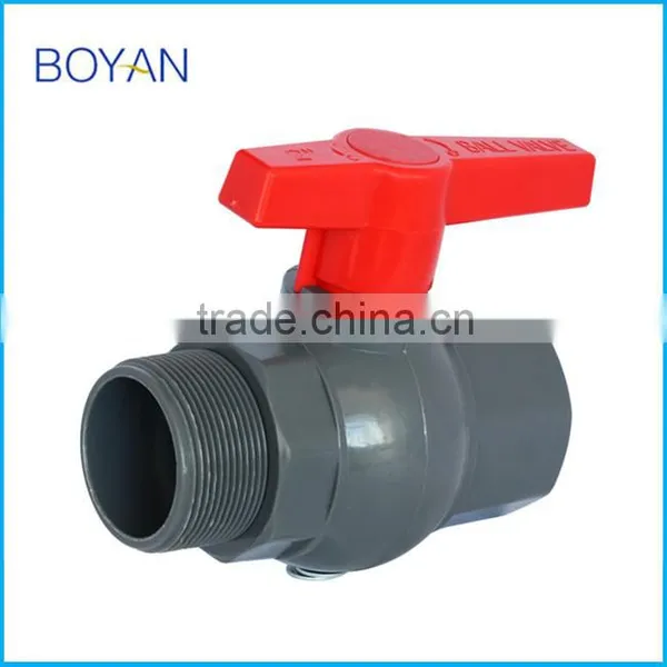 BOYAN Taizhou Huangyan PN10 Octagonal Round Grey Plastic Pvc Ball Valve Quality Choice photo-5
