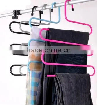 S-type Metal Pants Hangers,Closet Storage for Jeans Trousers Space Saver Storage Rack Quality Choice photo-3