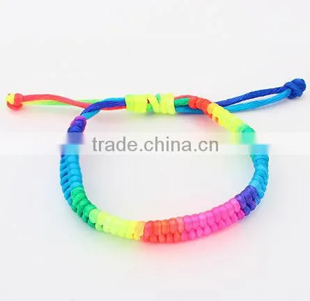 2016 Hot Custom Good Quality Paracord Bracelet Rainbow Bracelet photo-5