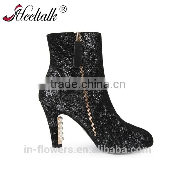 Custom Made Wholesale Black High Heel Boot Women Platform Boots photo-3