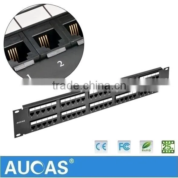 Aucas Taiwan Brand RJ11 Communication Cable Patch Panel 50 Port For Telephone Cable Hot Price photo-2