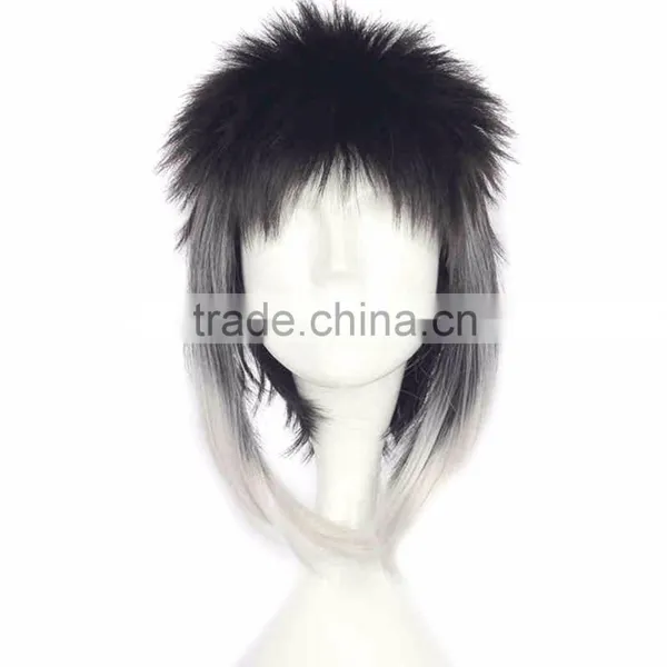 suncos bungo stray dogs Ryunosuke Akutagawa black white short cosplay wig anime hair Heat resistance fibre