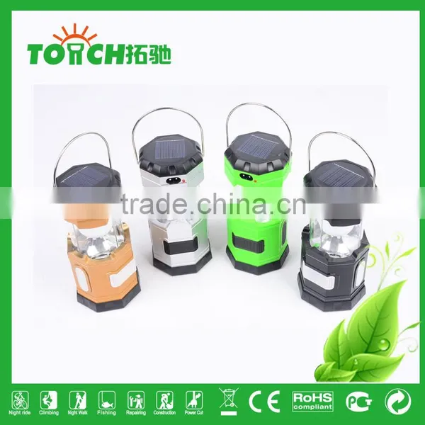 Colorful Solar Lantern Light With Inner Battery Camping Hiking Lamp Rechargeable Lantern Light High Power Torchlight photo-5