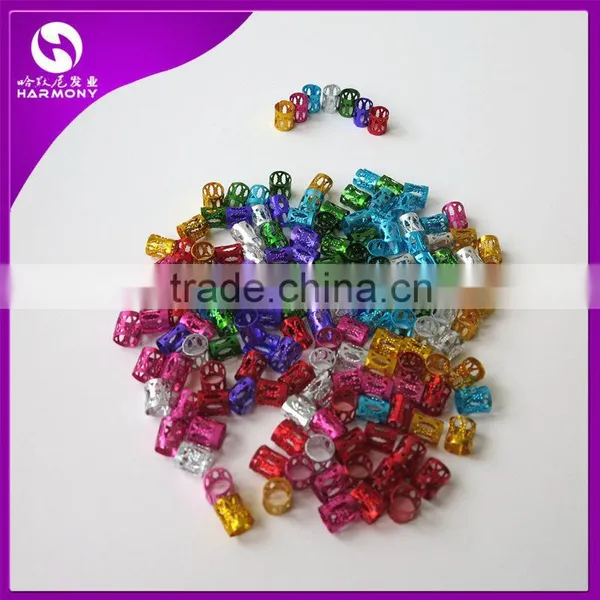 7mm Hole Colorful Dreadlock Beads Adjustable Hair Braid Cuff Clip for Crochet Braid Box Braiding Havana Twist Hair Extensions photo-2