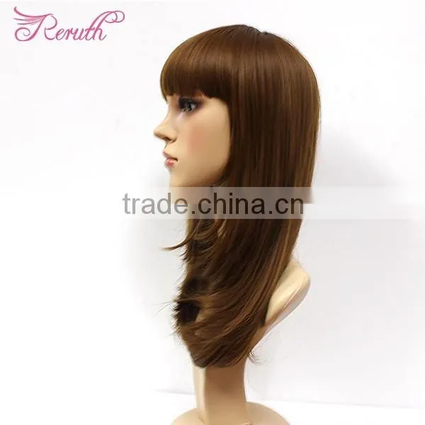 Top Quality New Product Wholesale Cheap Girl Middle Length Hair Wig photo-3