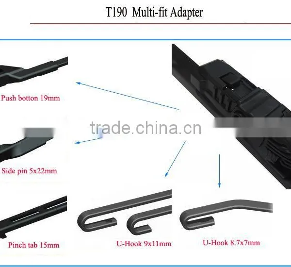 5 in One Adaptor Germany Patent Car Accessories Wiper Blade Windshield Wiper T190 photo-2
