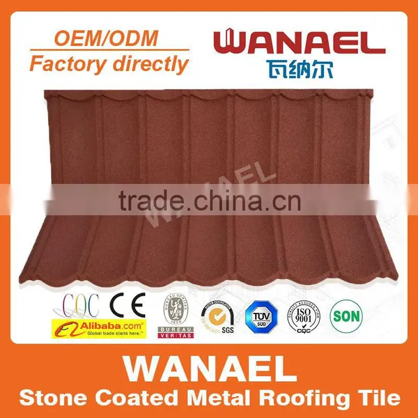 Wanael 2014 Chinese Antique Roof With Aluminum-zinc Plated Steel Sheet and Colorful Stone Chips photo-3