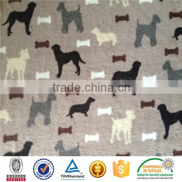 New Design Printed Low Pile Supersoft pv Plush Fleece Fabric photo-2