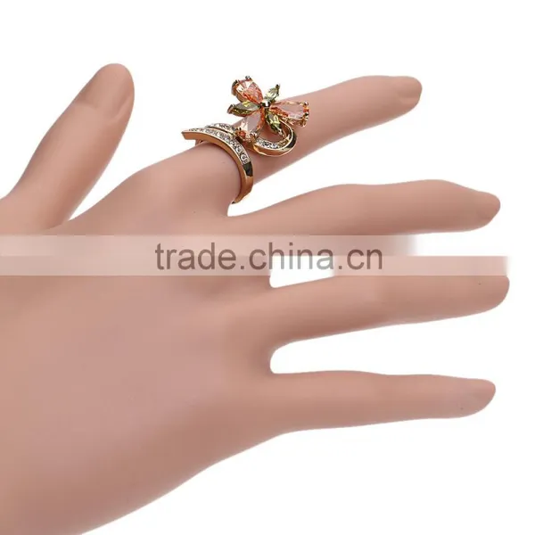 18k Gold Wedding Ring Beautiful Index Finger Dragonfly Rings For Women Supplier's Choice photo-3