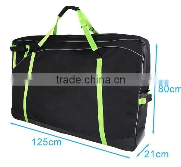 Polyester Bicycle Carry Bag Folding Bike Bag With Wheels With Two Pieces Spare Tire RYB075 photo-2