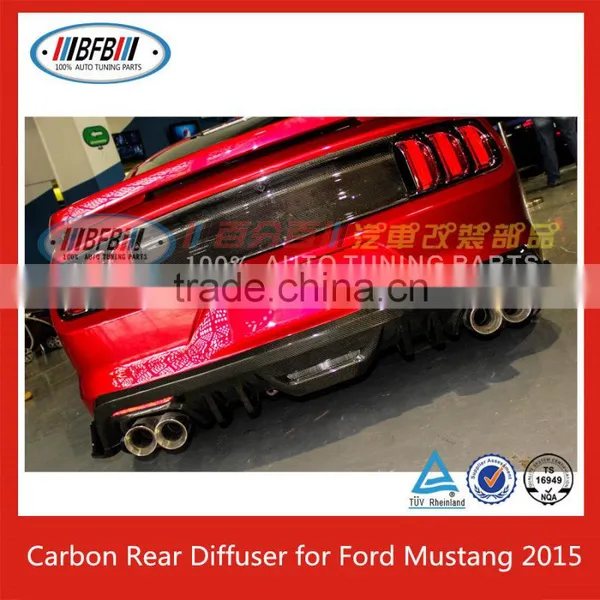 For Ford Mustang 2015 Carbon Fiber Material Rear Bumper Diffuser photo-2