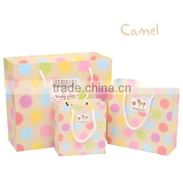 Romantic Colorful Horse And Spots Paper Shopping Bag photo-5