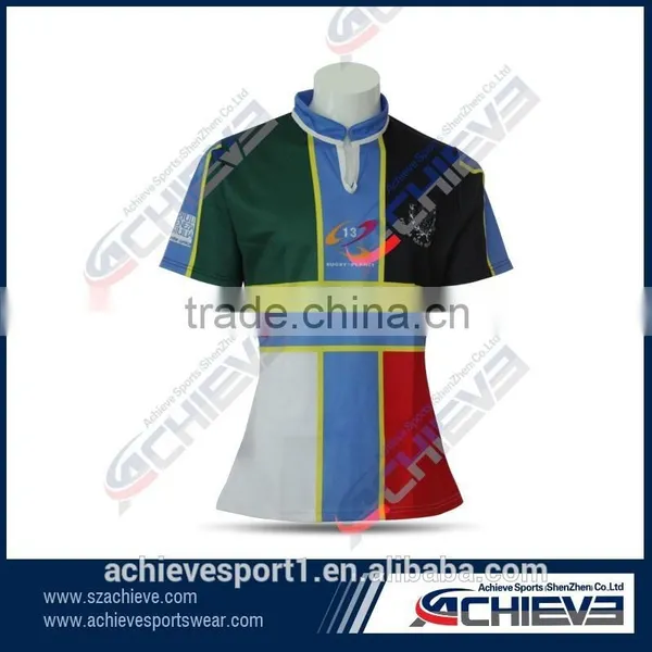 Wholesale Custom Men Subliamted College Rugby Jersey photo-3