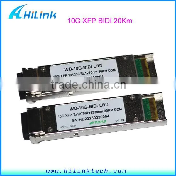10G BiDi 1270/1330 20km XFP With Simplex LC Connector,SM DDM Cisco Compatible
