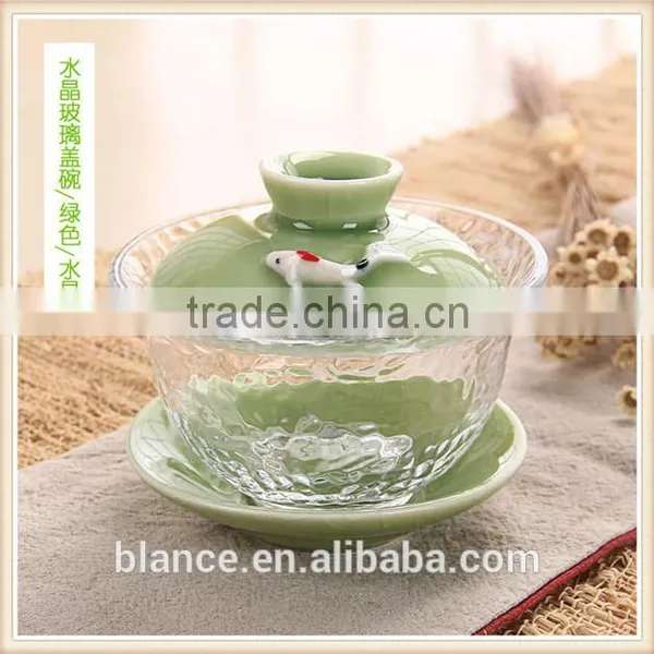 Glass Tea Cup in Pond Design photo-4