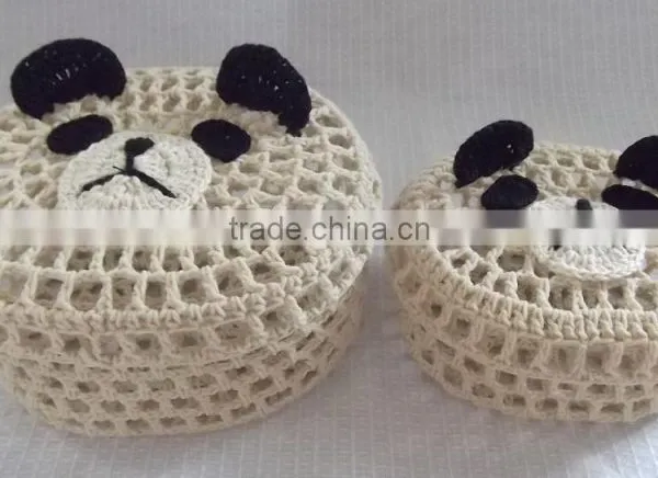 Crochet Animal Molded Basket - Panda photo-2