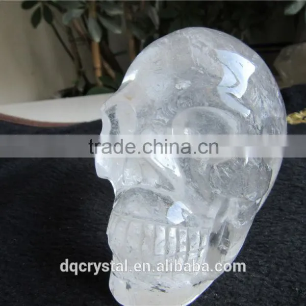 Decoration Usage Natural Quartz Crystal Skull Shape