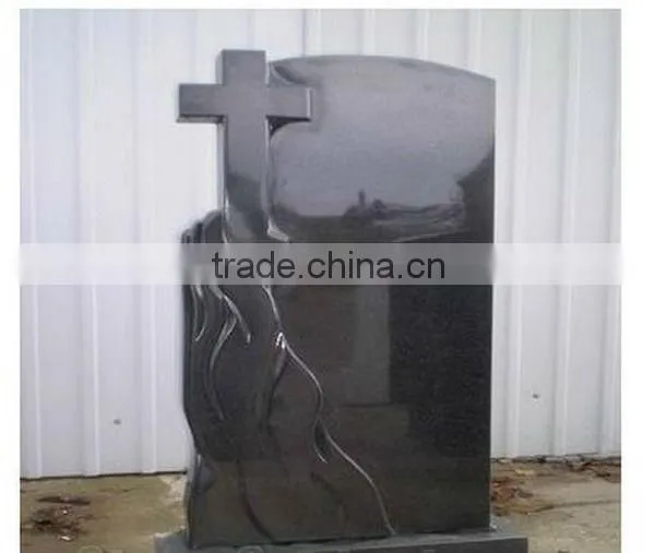 Granite Headstone With Cross