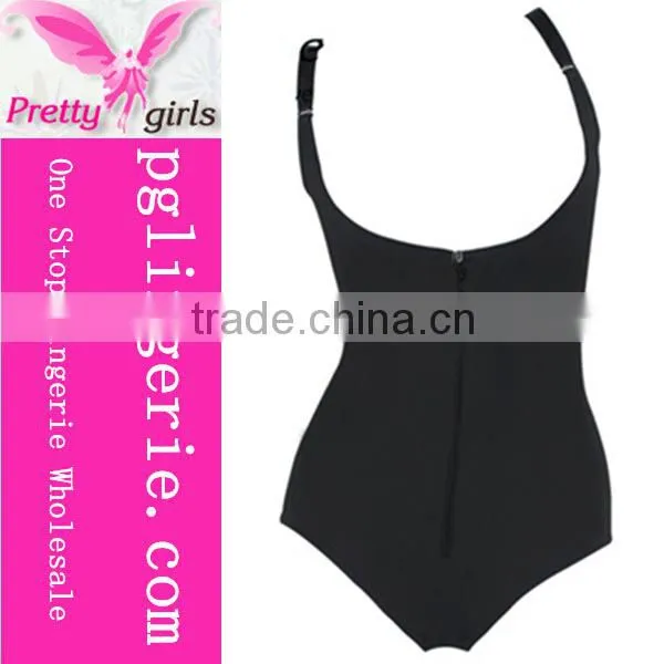 New Style 2016 Black Shape Body Slimming Corset For Women Vest Bustier Zipper Corset Underbust photo-3