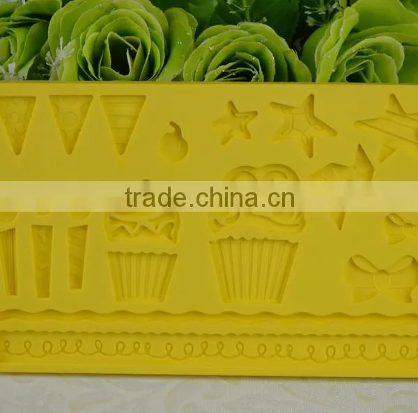 2016 New Products Silicone Lace Mat , Soft Fondant Cake Tools photo-6