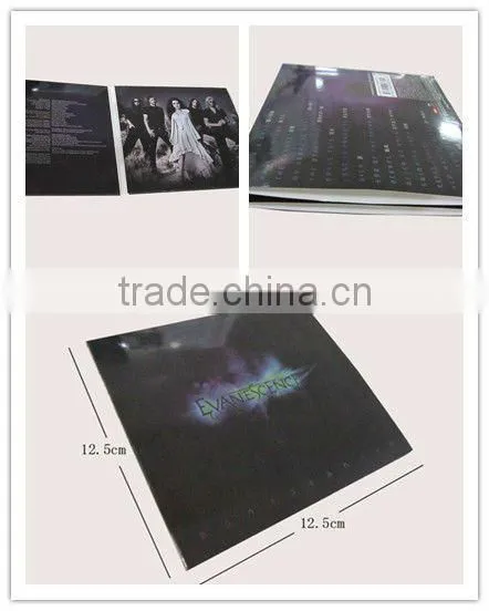 Foldable paper CD jacket with custom logo print