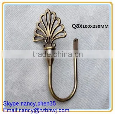 zinc alloy mounted hook curtain holder