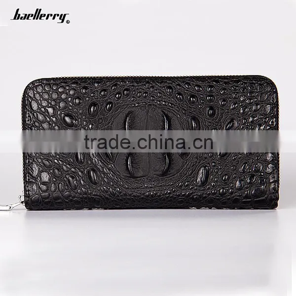 2016 Crocodile Leather Wallet Wallet With Mobile Phone Holder Violet Purse Wallet photo-5
