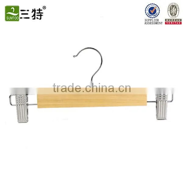 Great Quality Metal Hook Wood Trousers Hanger photo-3