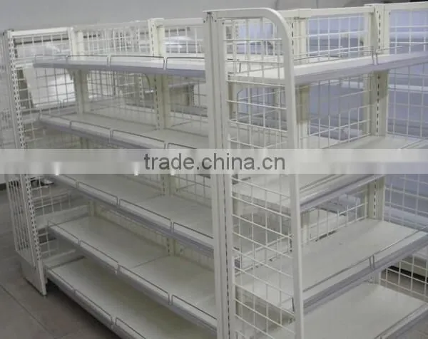 Back Board Double-sided Supermarket Shelf Equipment Store Display Metal Gondola Rack photo-2