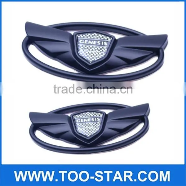 For Hyundai Genesis Coupe Matte Black WING Car Logo Emblem Stickers Set 7pcs photo-2