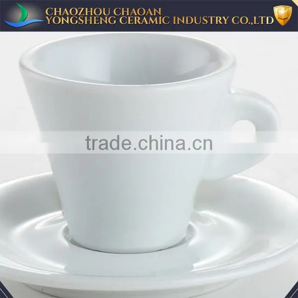 White Ceramic Espresso Cup Set Coffee Cup and Sauser Customized Logo photo-2
