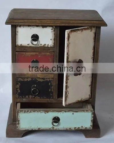 Wooden Drawers With Antique Line Distressing photo-2
