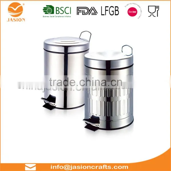 Powder Coated Step Can Waste Trash Basket Bin Box Garbage Can Red Rubbish Bin photo-4