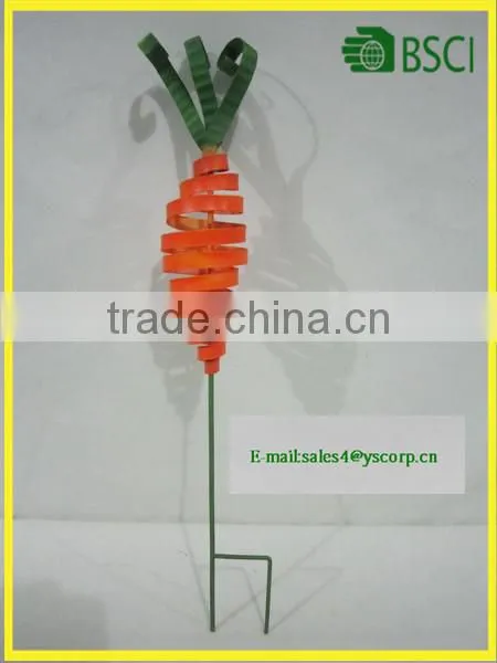 YS2015A229 Spring Carrot Vegetable Wrought Iron Garden Stake photo-2