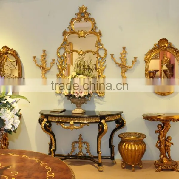 Egyptian Reproduction Furniture Black and Gold Console For Living Room Display photo-4