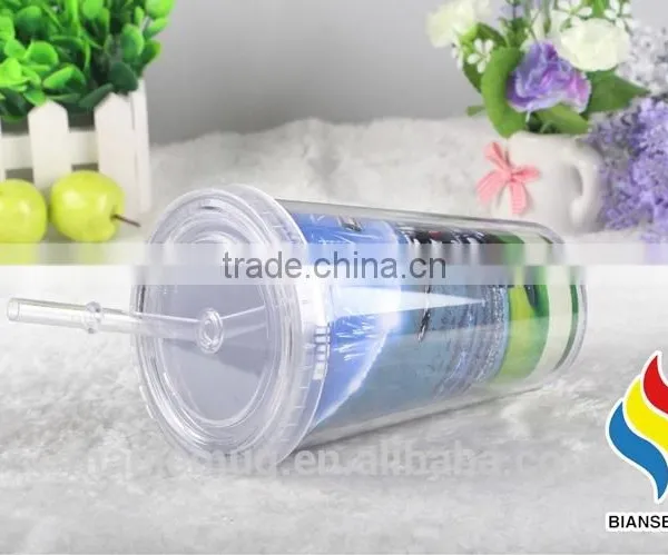 Wholesale Double Wall 24oz Plastic Tumbler With Straw Drinking photo-3