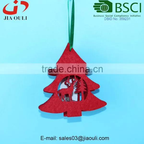 BSCI Audit Factory Hot Sales LED Light Decoration Non-woven Hanging Christmas Tree photo-4