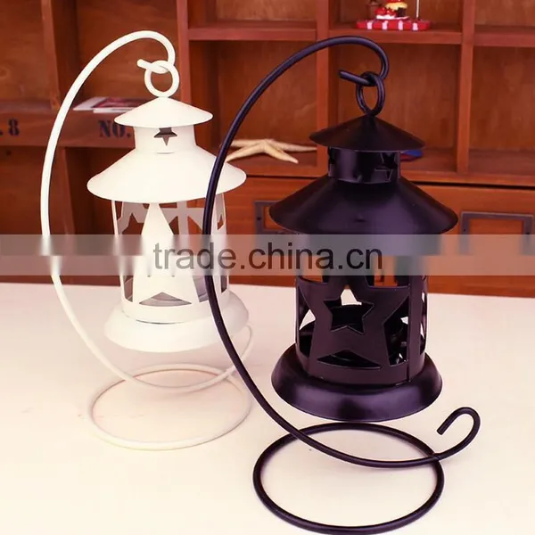 New 2017 White Vintage Style Lantern Candle Holders photo-2