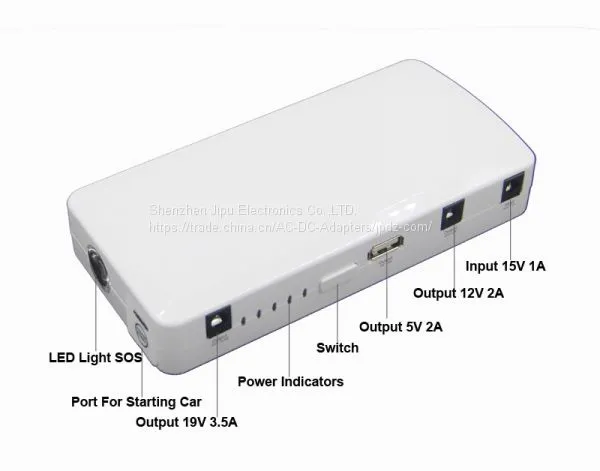 12000mAh Multifunction Mini Jump Starter With for Car/ Smart Phone, Digital Camera, Tablet PC photo-2