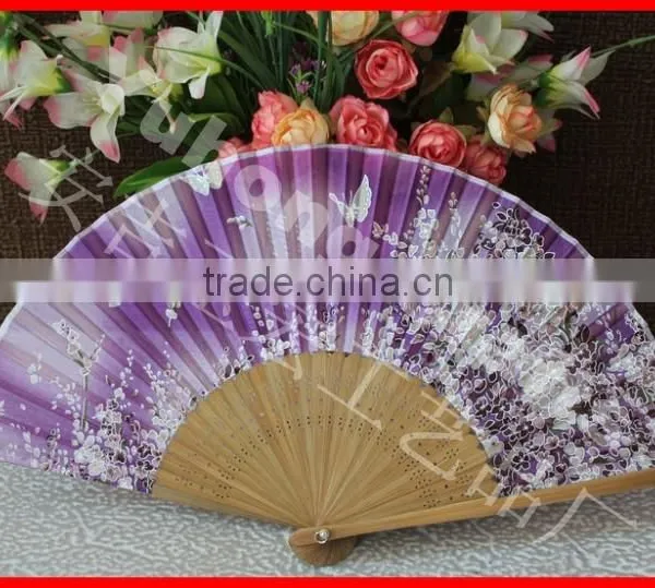 Customized Logo Printing Silk Gift Fan photo-2