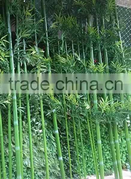 Hign Qulaity New Green Chinese Plastic Outdoor Decor Artificial Lucky Bamboo Poles Fence Plants photo-5