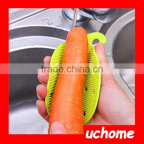 UCHOME Kitchen Tool Fruits Vegetables Potatoes Scrubber Protect Cleaning Brush photo-3