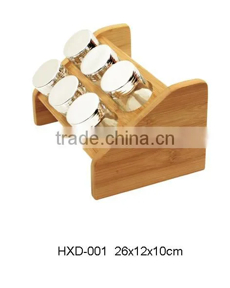 8-Spice Jar Wholesale Bamboo Spice Rack