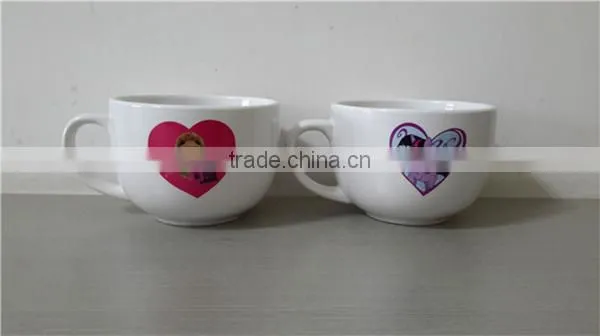 White Colour Customized Logo Ceramic Coffee Mugs photo-2