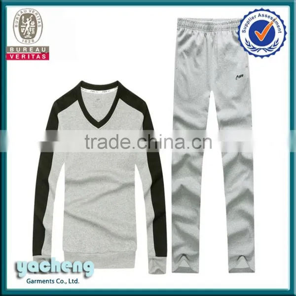 China Online Shopping Nanchang Factory Mens Longsleeve Suits Cotton Jersey Pant Suits Jogging Suits